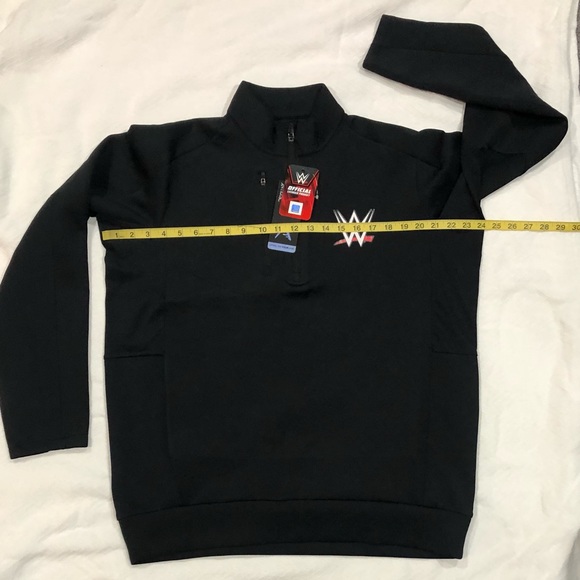 WWE Men's Antigua Black WWE Generation Quarter-Zip Pullover Top size L NWT - Picture 5 of 6